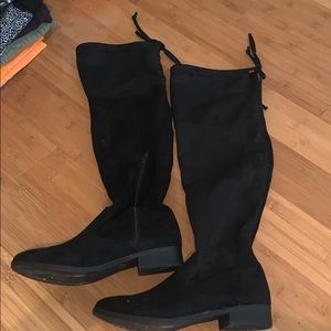 Black knee high boots
